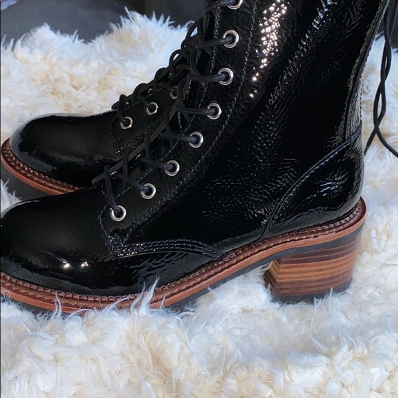 New Sycamore Patent Leather Boots Size 